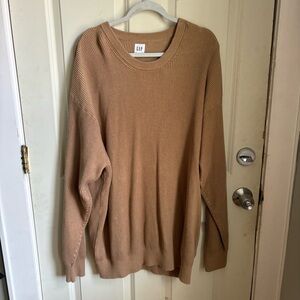 GAP Tan Crewneck Sweater Soft Knit Classic